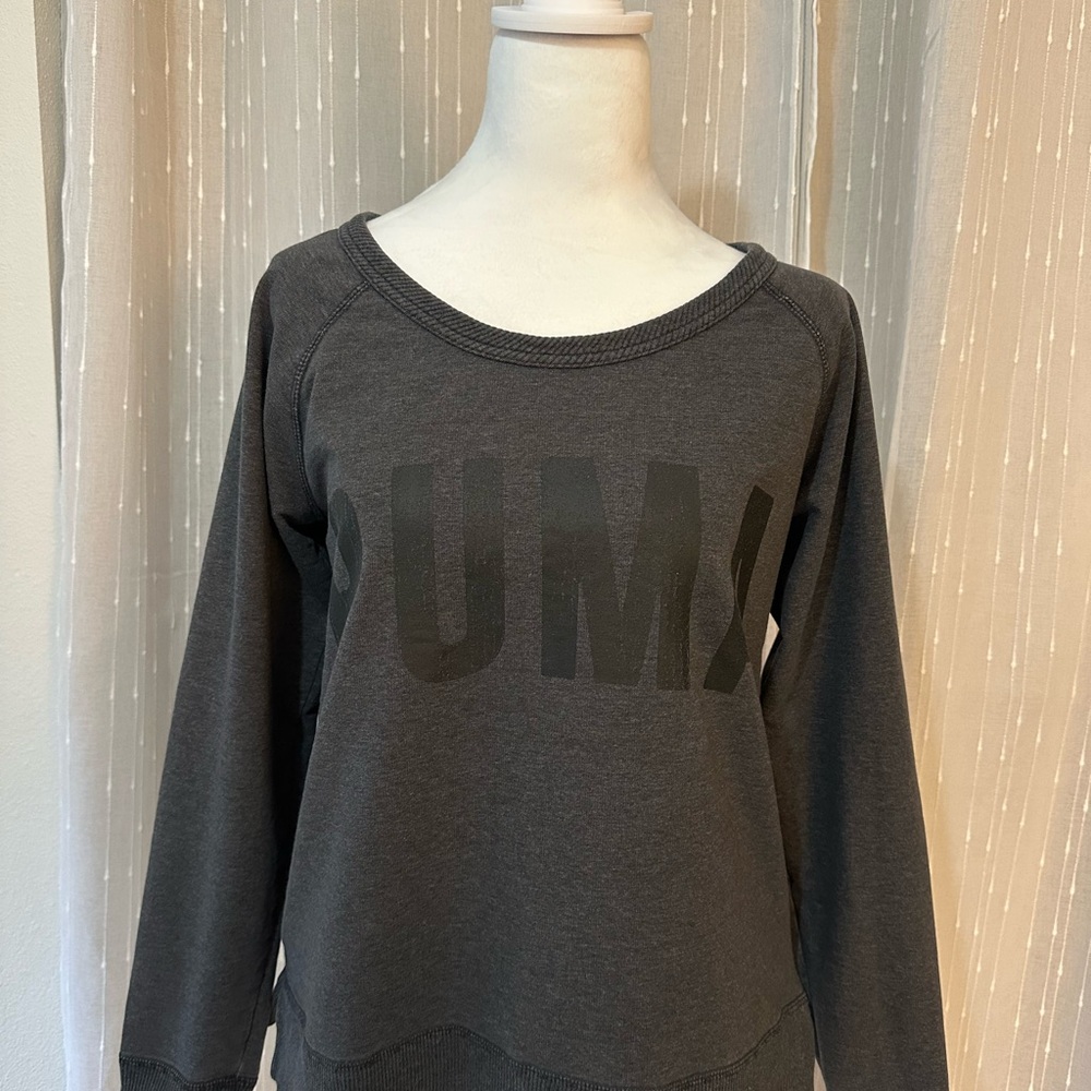 Puma Gray Crew Neck Sweater with Relaxed Fit